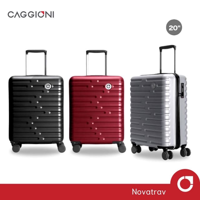 CAGGIONI รุ่น Novatrav 59027 กระเป๋าเดินทางล้อลาก 20 นิ้ว วัสดุ ABS ผิวด้านป้องกันรอยขีดข่วน สำหรับถือขึ้นเครื่อง