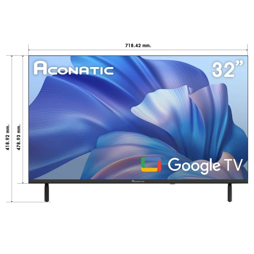 ACONATIC รุ่น 32HS1000AN สมาร์ททีวี Google HD LED 32 นิ้ว ดีไซน์บางไร้ขอบ จอภาพคมชัด ประมวลผลรวดเร็ว พร้อมระบบเสียง Dolby Digital https://lnwchill.com