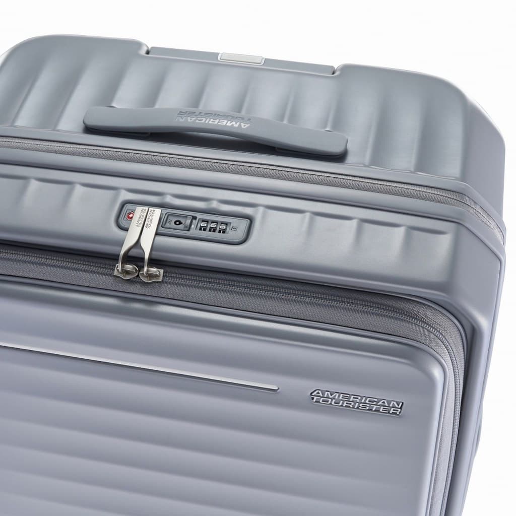 AMERICAN TOURISTER รุ่น FRONTEC OS SPINNER 68/25 EXP TSA กระเป๋าเดินทาง 25 นิ้ว แบบเปิดฝาหน้า วัสดุโพลีคาร์บอเนต ล้อลื่น จุของง่าย เดินทางสะดวก https://lnwchill.com