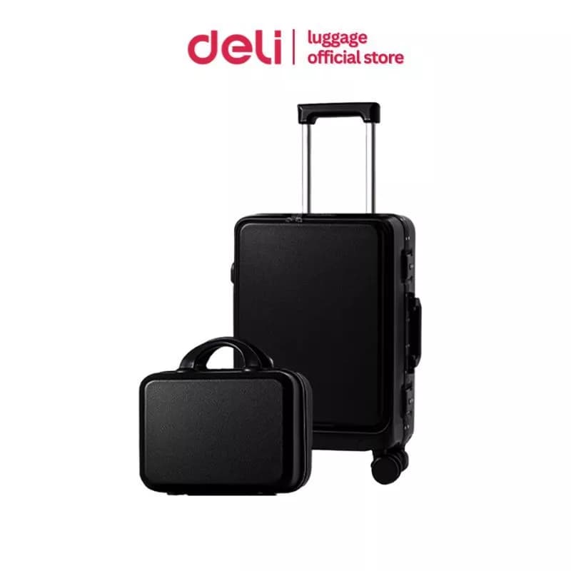 Deli รุ่น EH1061 กระเป๋าเดินทางล็อคคู่พิเศษ 14/20 นิ้ว วัสดุ ABS แข็งแรงทนทาน น้ำหนักเบา เหมาะสำหรับทุกการเดินทางทั่วโลก https://lnwchill.com
