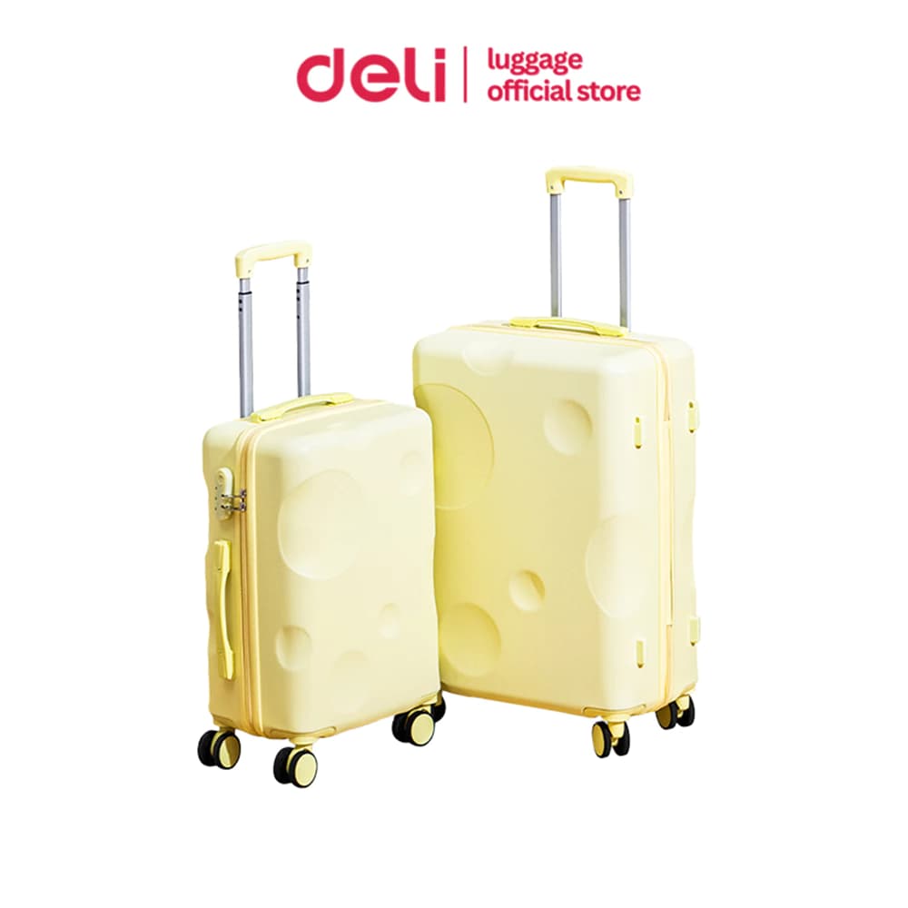 Deli รุ่น EH1058 กระเป๋าเดินทาง ABS น้ำหนักเบา ซิปสองชั้น ล้อลื่น 360 องศา ดีไซน์ทันสมัย โหลดขึ้นเครื่องได้ https://lnwchill.com