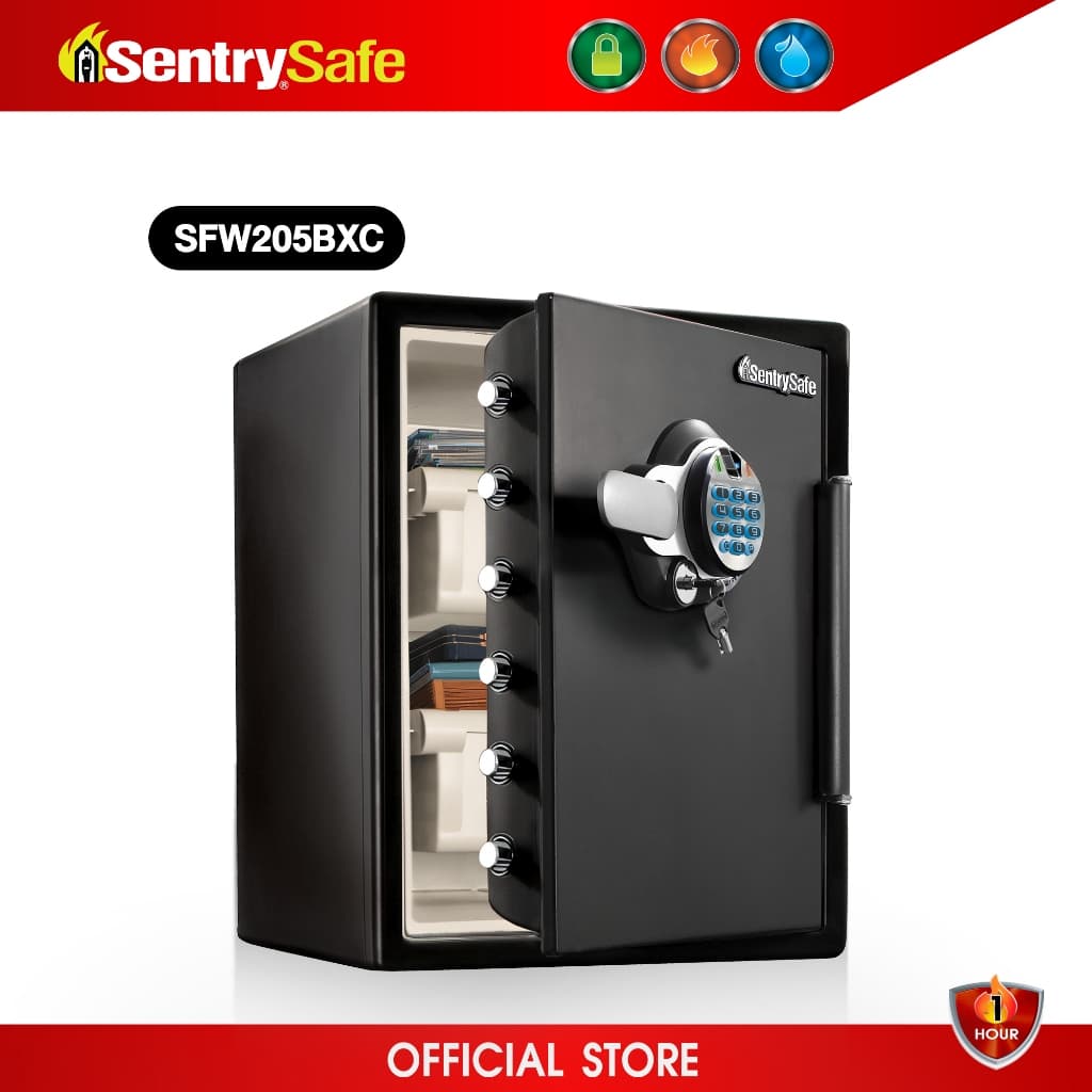 SentrySafe รุ่น SFW205BXC ตู้เซฟกันไฟและกันน้ำ ระบบล็อค 2 ชั้น (สแกนลายนิ้วมือ/รหัสดิจิตอล และกุญแจ) เพื่อความปลอดภัยสูงสุดสำหรับบ้านและสำนักงาน https://lnwchill.com