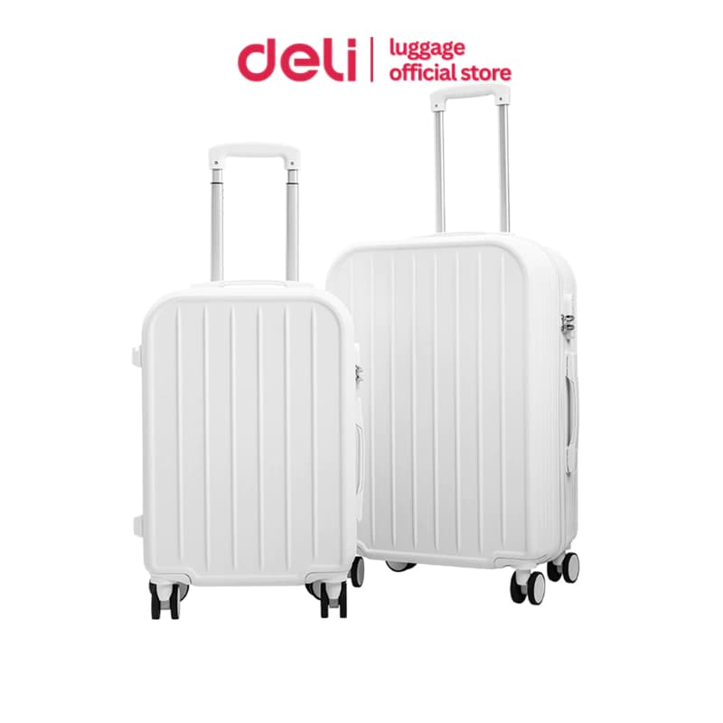 Deli รุ่น EH1056 กระเป๋าเดินทาง ABS ขนาด 20/24 นิ้ว ล้อหมุน 360 องศา แข็งแรงทนทาน น้ำหนักเบา เหมาะสำหรับทุกการเดินทาง https://lnwchill.com