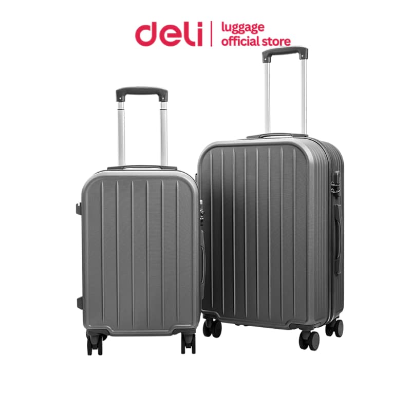 Deli รุ่น EH1056 กระเป๋าเดินทาง ABS ขนาด 20/24 นิ้ว ดีไซน์มินิมอล แข็งแรง ทนทาน น้ำหนักเบา เหมาะสำหรับทุกการเดินทางของคุณ https://lnwchill.com
