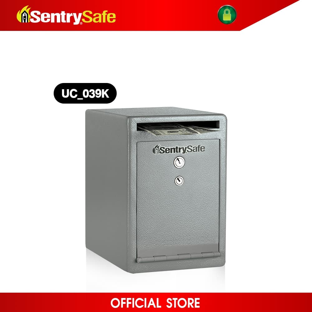 SentrySafe รุ่น UC-039K ตู้เซฟแคชเชียร์นิรภัยพร้อมระบบกุญแจคู่ ปกป้องทรัพย์สินจากการโจรกรรมด้วยการออกแบบป้องกันการเจาะและการเกี่ยว https://lnwchill.com