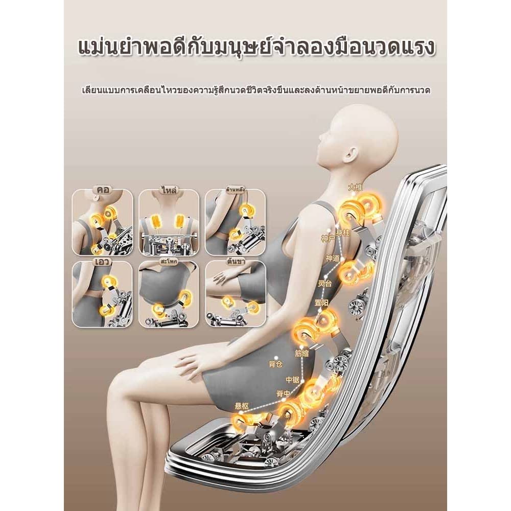 OSAM รุ่น OS-SL152 เก้าอี้นวดไฟฟ้ามัลติฟังก์ชั่น ราง SL 152 ซม ระบบสแกนสรีระ ถุงลม 80 จุด ชาร์จไร้สาย และนวดเท้าครบวงจรเพื่อสุขภาพ https://lnwchill.com