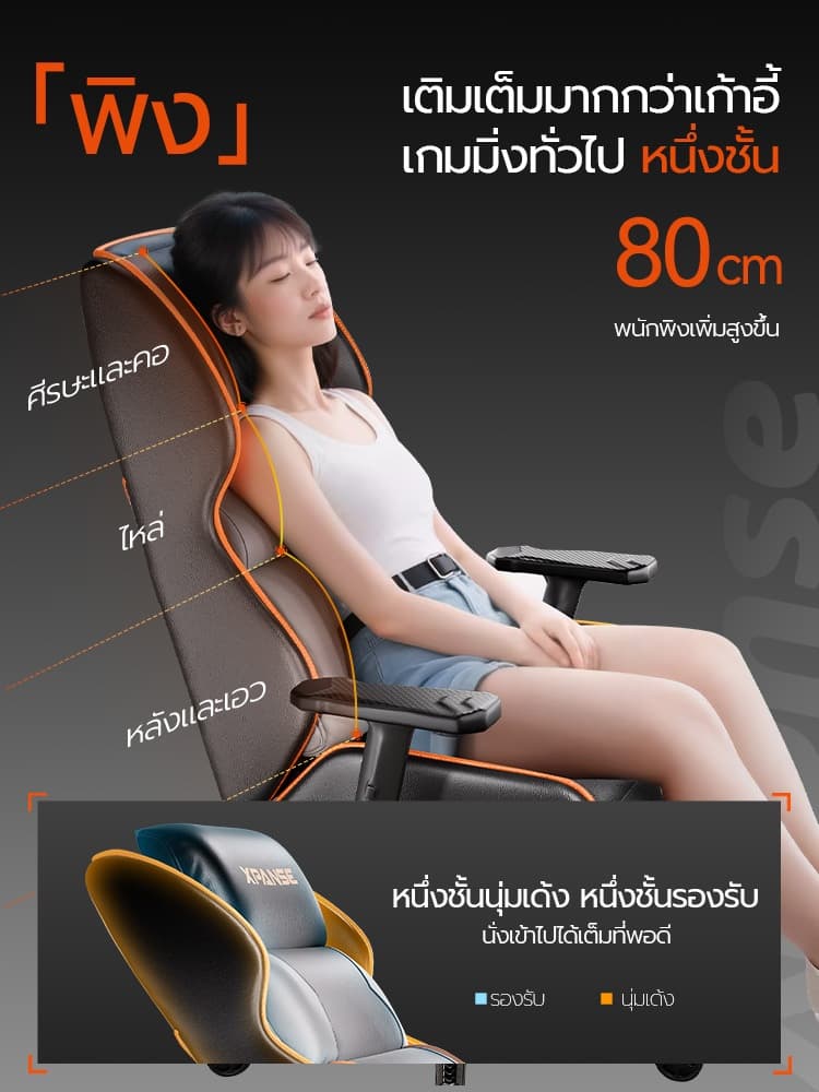 Xpanse รุ่น X-Throne เก้าอี้เกมมิ่งโซฟาหนัง PVC พรีเมียมเบาะลาเท็กซ์สองชั้นระบายอากาศดีปรับเอนนอนรองรับสรีระเพื่อสุขภาพนุ่มสบายลดแรงกดทับ https://lnwchill.com
