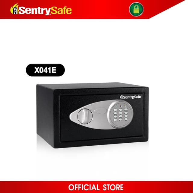 SentrySafe รุ่น X041E ตู้เซฟนิรภัยระบบล็อคอิเล็กทรอนิกส์และกุญแจฉุกเฉิน โครงสร้างเหล็กกล้าแข็งแรง เหมาะสำหรับการจัดเก็บทรัพย์สินมีค่าและอุปกรณ์อิเล็กทรอนิกส์ขนาดเล็ก