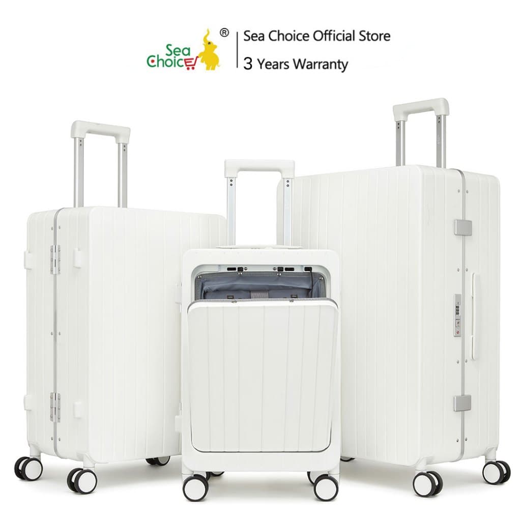 SiamChoice รุ่น Sea Choice กระเป๋าเดินทาง 20 นิ้ว เปิดหน้าได้พร้อมช่องใส่แล็ปท็อป โครงอะลูมิเนียม พอร์ต USB และที่วางแก้ว ตอบโจทย์ทุกการเดินทาง https://lnwchill.com