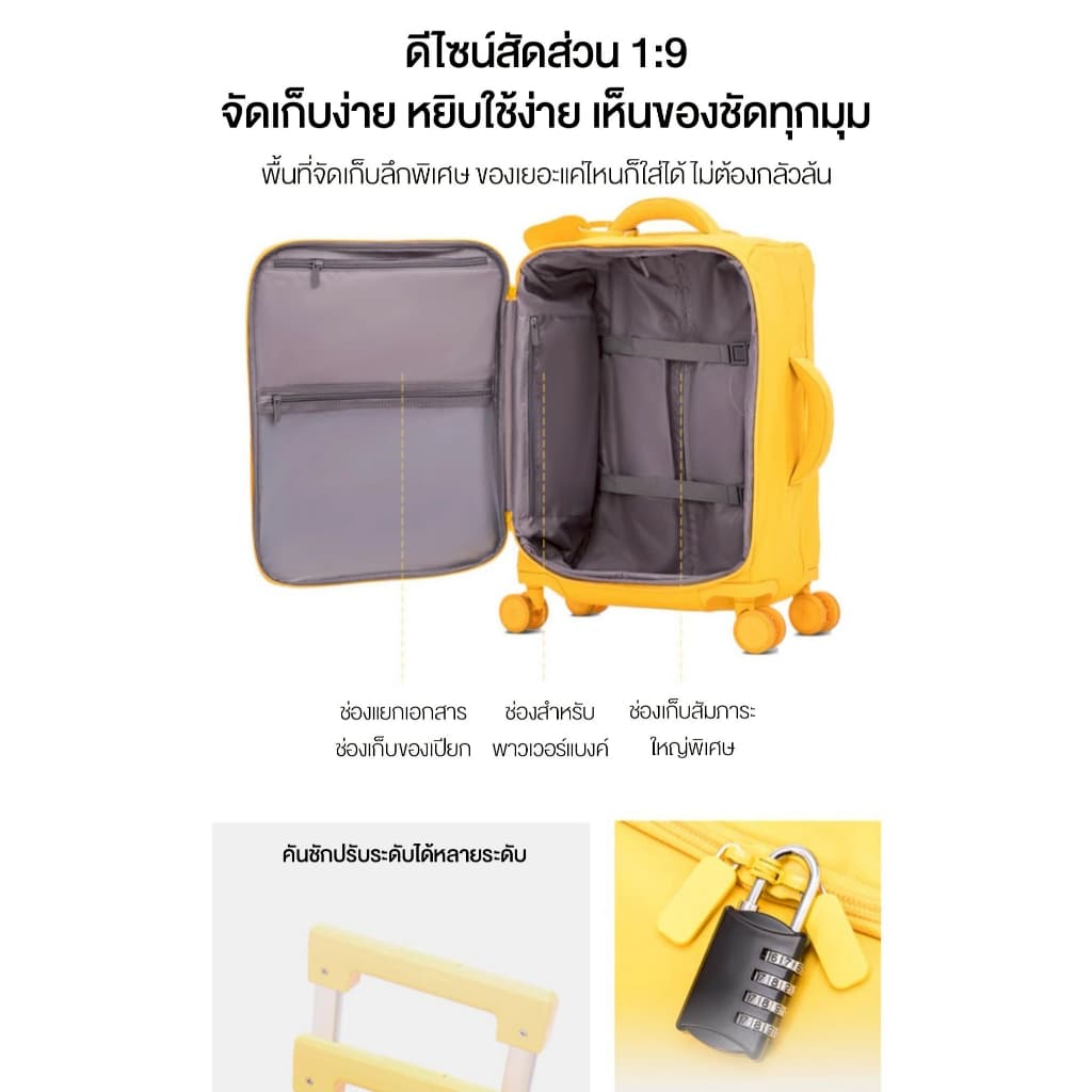 suissewin รุ่น ST15 กระเป๋าเดินทางผ้า Oxford น้ำหนักเบาพิเศษ กันน้ำ มีช่องเก็บของเยอะ จัดระเบียบง่าย ตอบโจทย์ทุกการเดินทางของคุณ https://lnwchill.com