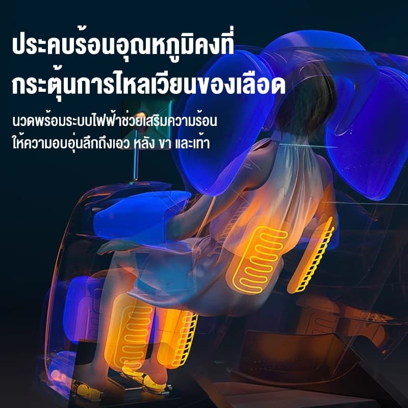 Srabuy รุ่น นวดแผนไทย SL เก้าอี้นวดไฟฟ้า แรงโน้มถ่วงเป็นศูนย์ ราง SL คู่อัจฉริยะ นวดตัวเต็มตัว ควบคุมด้วยเสียง https://lnwchill.com