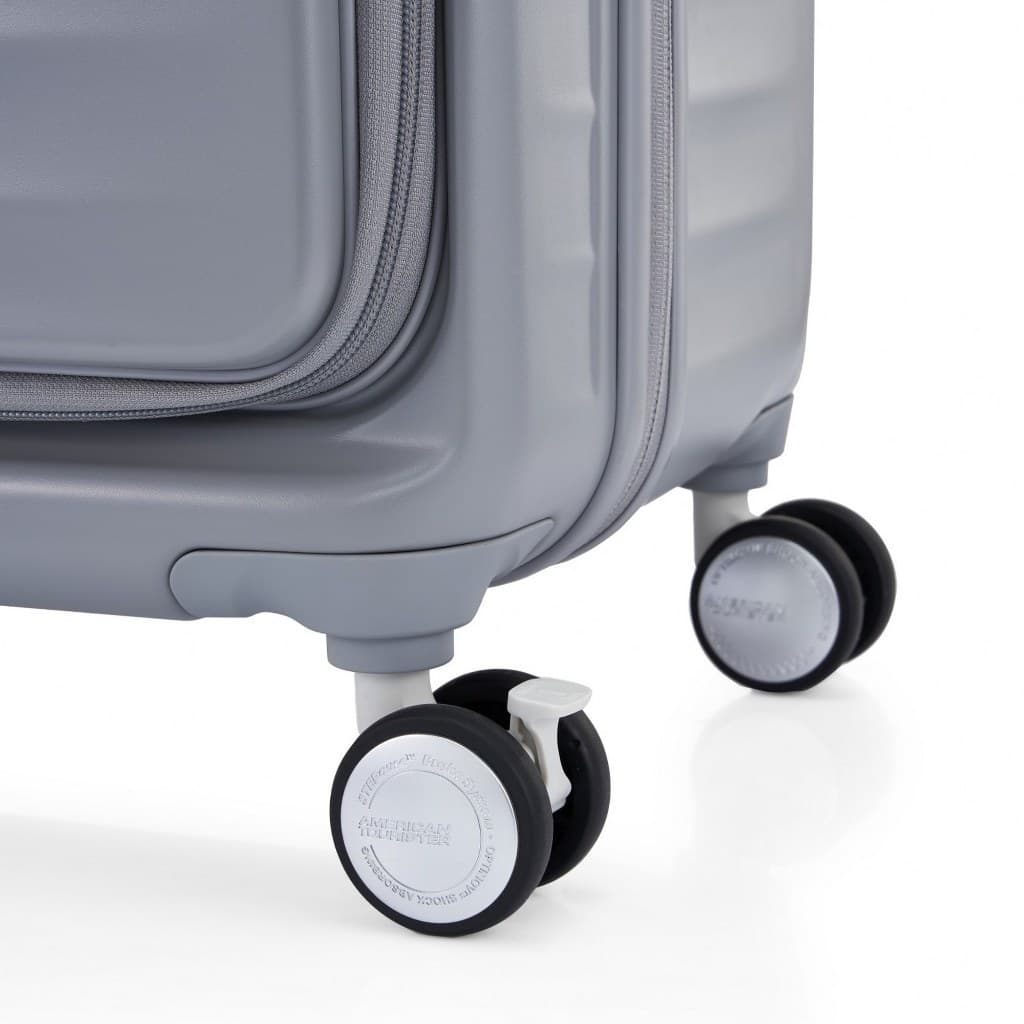 AMERICAN TOURISTER รุ่น FRONTEC OS SPINNER 68/25 EXP TSA กระเป๋าเดินทาง 25 นิ้ว แบบเปิดฝาหน้า วัสดุโพลีคาร์บอเนต ล้อลื่น จุของง่าย เดินทางสะดวก https://lnwchill.com