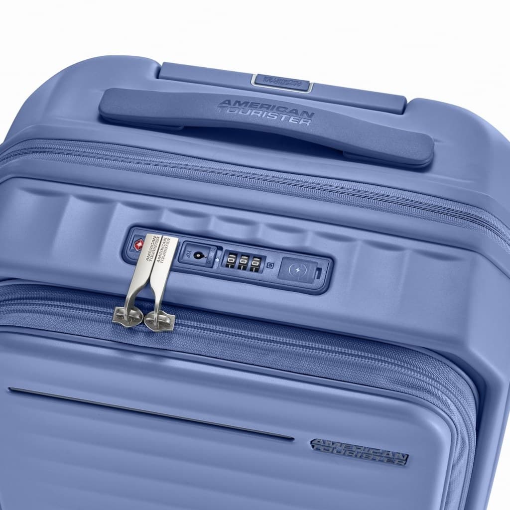 AMERICAN TOURISTER รุ่น FRONTEC OS SPINNER 54/19 EXP TSA กระเป๋าเดินทางล้อลากแบบเปิดฝาหน้า 19 นิ้ว ขยายความจุได้ พร้อมระบบล็อค TSA https://lnwchill.com