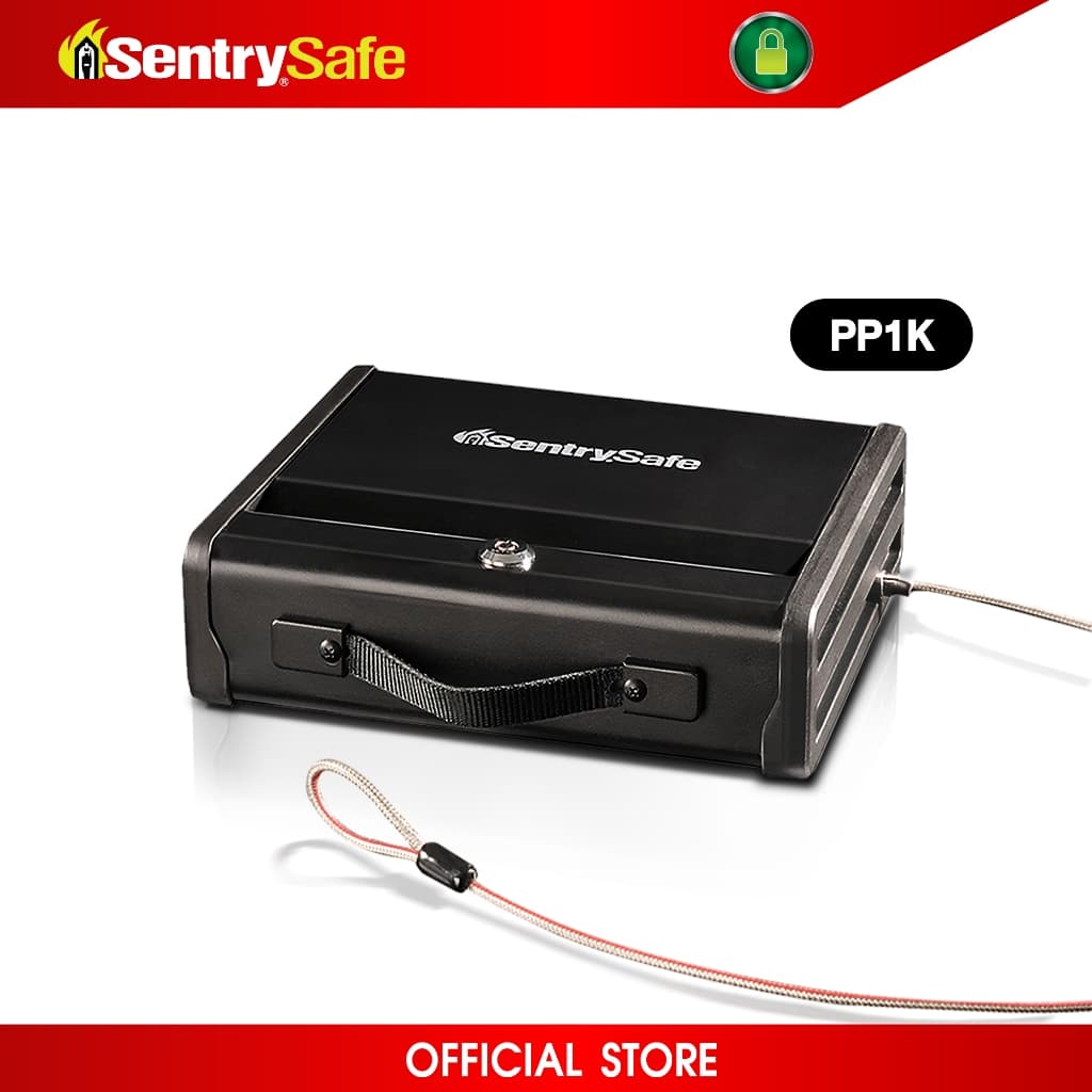 SentrySafe รุ่น PP1K ตู้เซฟเก็บอุปกรณ์ป้องกันตัวแบบพกพา พร้อมระบบล็อคกุญแจและสายเคเบิลนิรภัย เพื่อความปลอดภัยสูงสุดในทุกการเดินทาง https://lnwchill.com