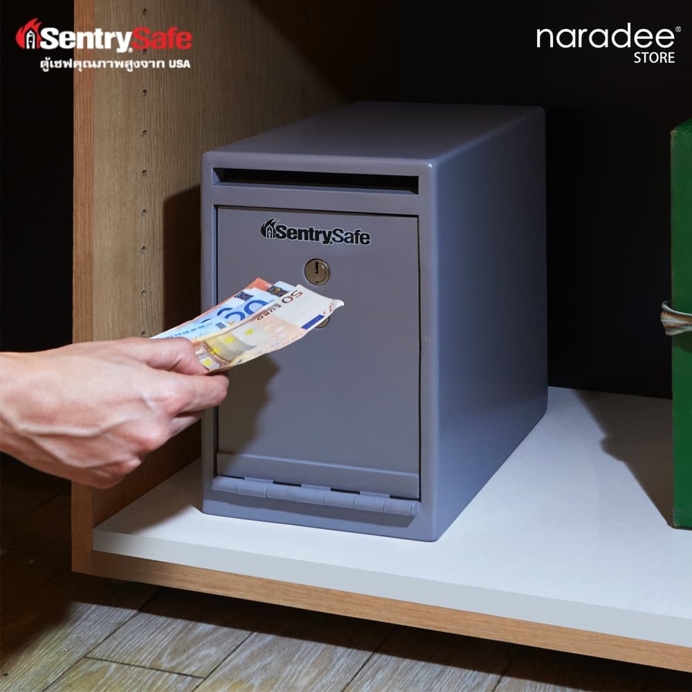 SentrySafe รุ่น UC-025K ตู้เซฟแคชเชียร์นิรภัย ขนาดกะทัดรัดพร้อมระบบล็อกกุญแจคู่ เพื่อความปลอดภัยในการจัดเก็บเงินสดและของมีค่าสูงสุด https://lnwchill.com