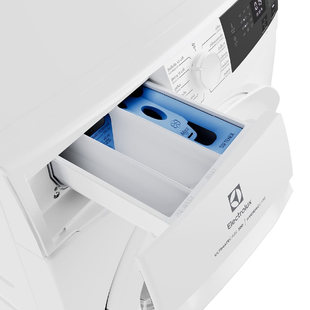 Electrolux รุ่น EWF1024D3WC เครื่องซักผ้าฝาหน้า 10 กก. UltimateCare 300 สีขาว ซักสะอาดถนอมผ้า ขจัดเชื้อโรคด้วยไอน้ำ ประหยัดพลังงานด้วยระบบ Eco Inverter https://lnwchill.com