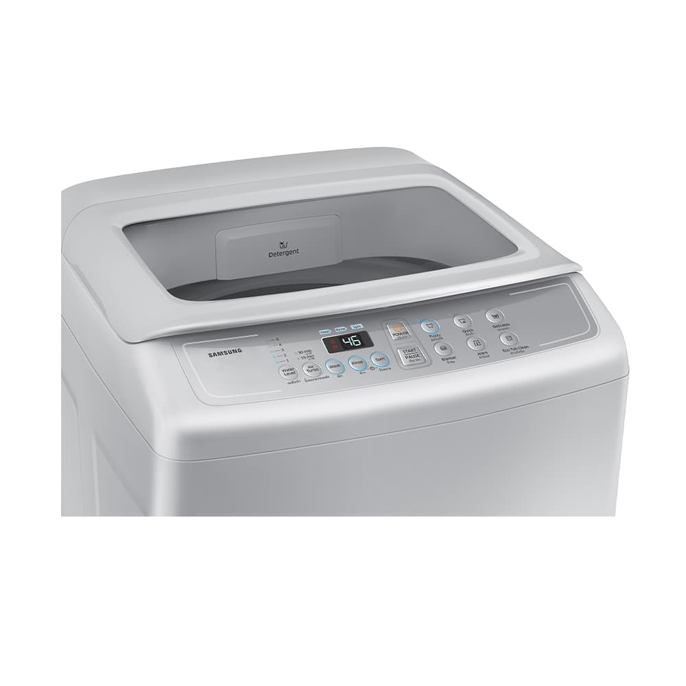 SAMSUNG รุ่น WA75H4000SG/ST เครื่องซักผ้าฝาบนความจุ 7.5 กก เทคโนโลยี Double Storm ถังซัก Diamond Drum ถนอมผ้าอย่างเหนือชั้น ปั่นแห้งรวดเร็วด้วย Air Turbo ป้องกันกลิ่นอับชื้น https://lnwchill.com