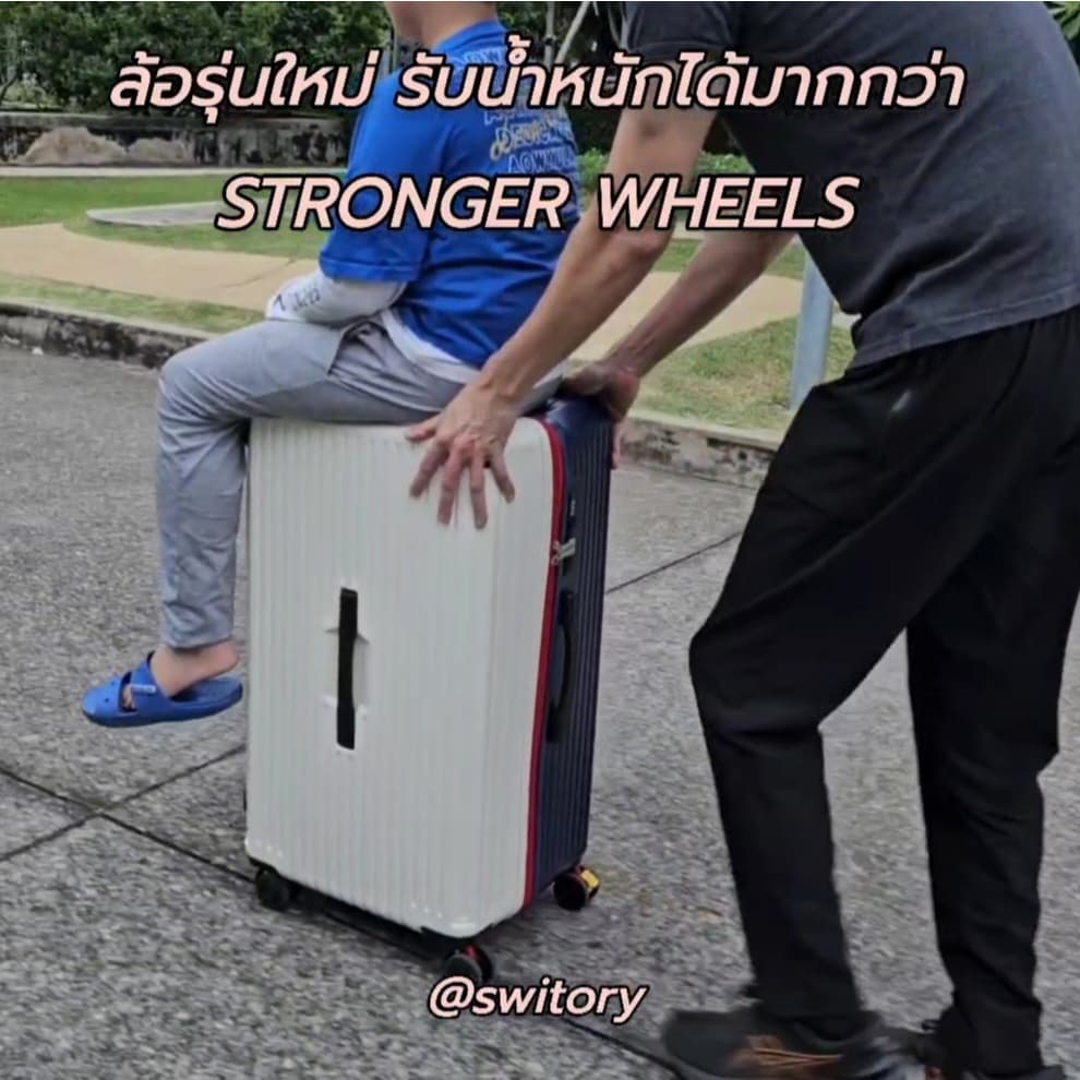 SWITORY รุ่น SPORT144 UPGRADE PLUS กระเป๋าเดินทางทรงตู้เย็น 25/30 นิ้ว ซิปกันขโมย ทนทาน น้ำหนักเบา จุของเยอะ https://lnwchill.com