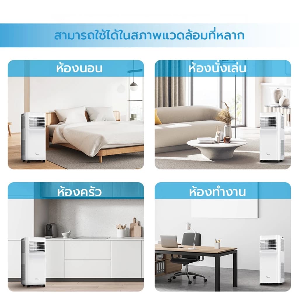Midea Portable Air MPA แอร์เคลื่อนที่ไมเดีย Portable Air ขนาด 5000/7000/12000 BTU เย็นเร็ว, หน้าจอแสดงผล LED , ติดตั้งง่าย มีรีโมตคอนโทรล https://lnwchill.com