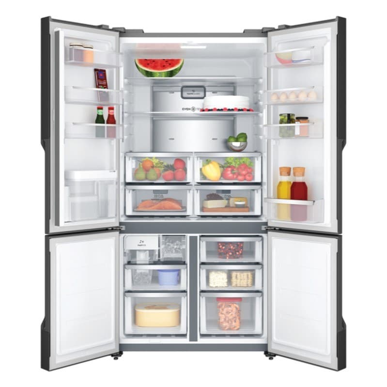 Electrolux EQE5660A-B ตู้เย็น 4 ประตู UltimateTaste 700 ความจุ 19.8 คิว สี Matt Charcoal Black พร้อมเทคโนโลยี TasteSealPlus และระบบทำน้ำแข็งอัตโนมัติ https://lnwchill.com