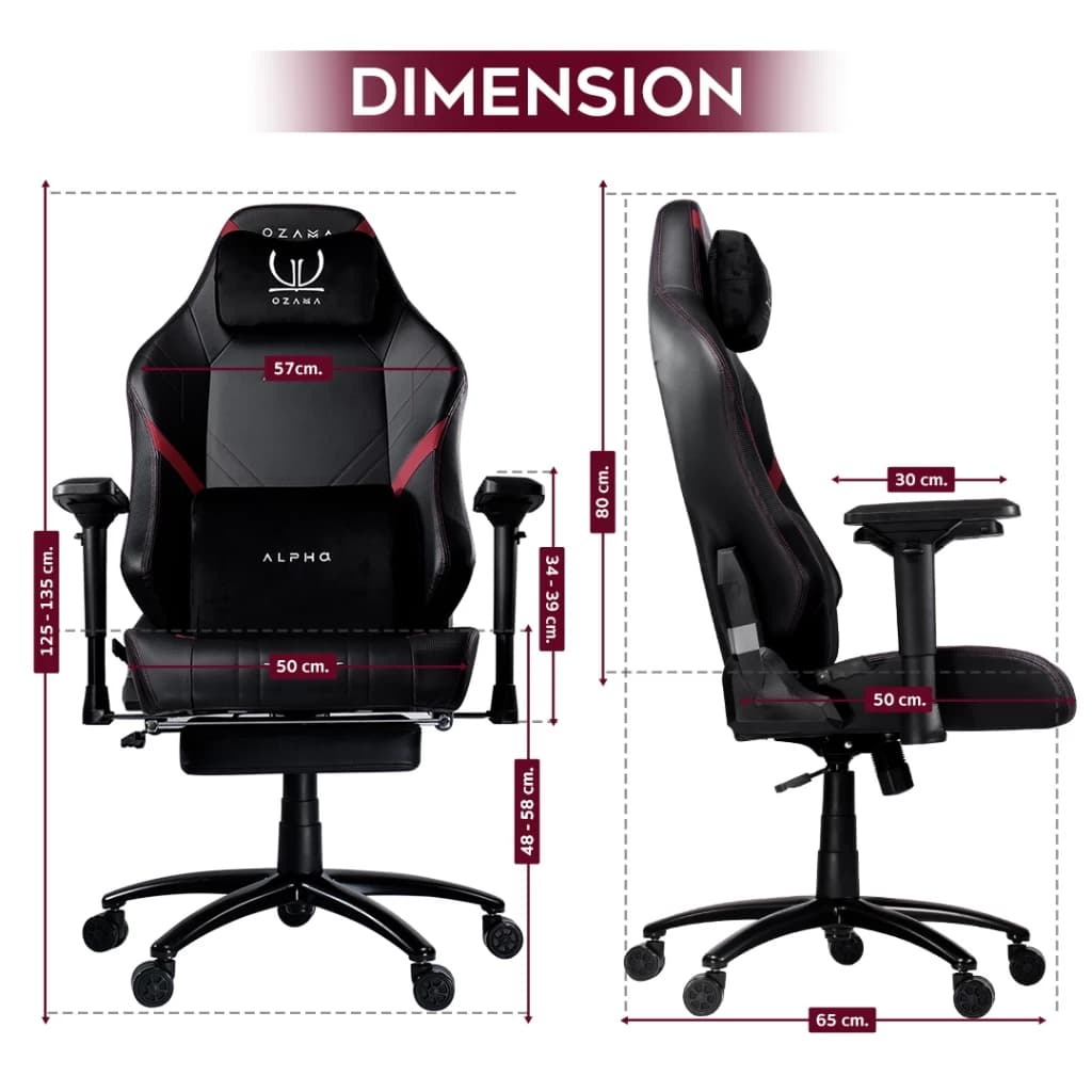 Tengu OZAMA รุ่น ALPHA เก้าอี้สีขาว เก้าอี้สีดำ "เก้าอี้เกมมิ่ง" Gaming Chair by Gaming Gears E-Sport รับน้ำหนัก 180 kg. ปรับแขน 4D https://lnwchill.com