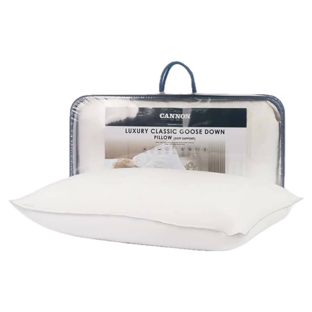 CANNON รุ่น Luxury Classic Down หมอนหนุน Soft Support ขนาด 74x48 ซม. มอบการรองรับที่นุ่มนวลเป็นพิเศษด้วยโครงสร้างขนห่านแท้ 100% เพื่อการพักผ่อนระดับลักซ์ชัวรี https://lnwchill.com