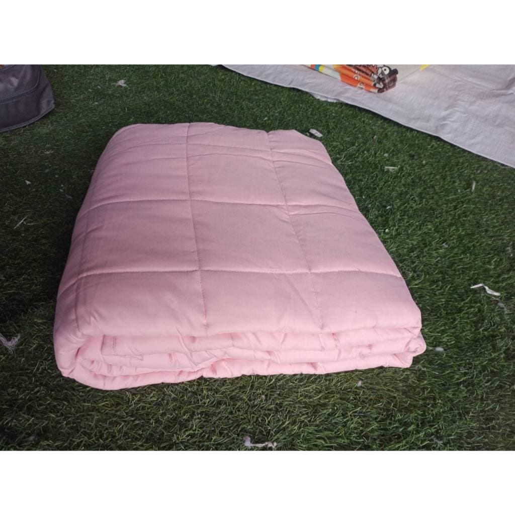 ผ้าห่มถ่วงน้ำหนัก สองด้าน นุ่มพิเศษ ขนาด 150x200cm ไส้เม็ดแก้ว ช่วยให้นอนหลับลึก https://lnwchill.com