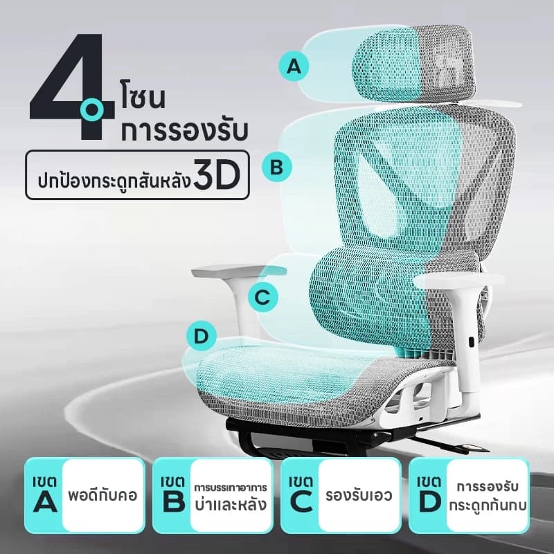 Xpanse รุ่น W202 เก้าอี้สุขภาพ Ergonomic รองรับเอวและปรับท่าทาง เก้าอี้ทำงานฟังก์ชันคุ้มค่าเพื่อการนั่งทำงานที่สบายตลอดวัน https://lnwchill.com