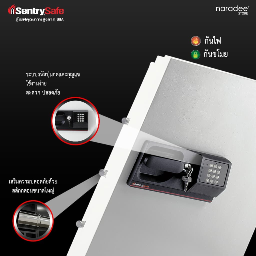 SentrySafe รุ่น S8771 ตู้เซฟสำนักงานขนาดใหญ่ ป้องกันไฟนาน 1 ชั่วโมง พร้อมระบบล็อครหัสและกุญแจ มั่นใจทุกการจัดเก็บเอกสารและทรัพย์สินสำคัญ https://lnwchill.com
