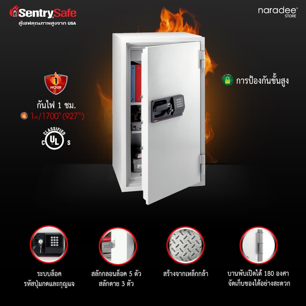 SentrySafe รุ่น S8771 ตู้เซฟสำนักงานขนาดใหญ่ ป้องกันไฟนาน 1 ชั่วโมง พร้อมระบบล็อครหัสและกุญแจ มั่นใจทุกการจัดเก็บเอกสารและทรัพย์สินสำคัญ https://lnwchill.com