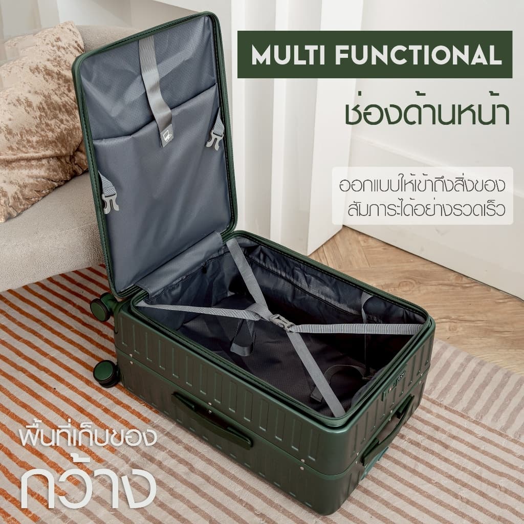 SUISSEWIN รุ่น CR90 กระเป๋าเดินทางเปิดหน้า PC 100% ระบบล็อค TSA ดีไซน์ทันสมัย หยิบของสะดวก คล่องตัวทุกการเดินทาง https://lnwchill.com
