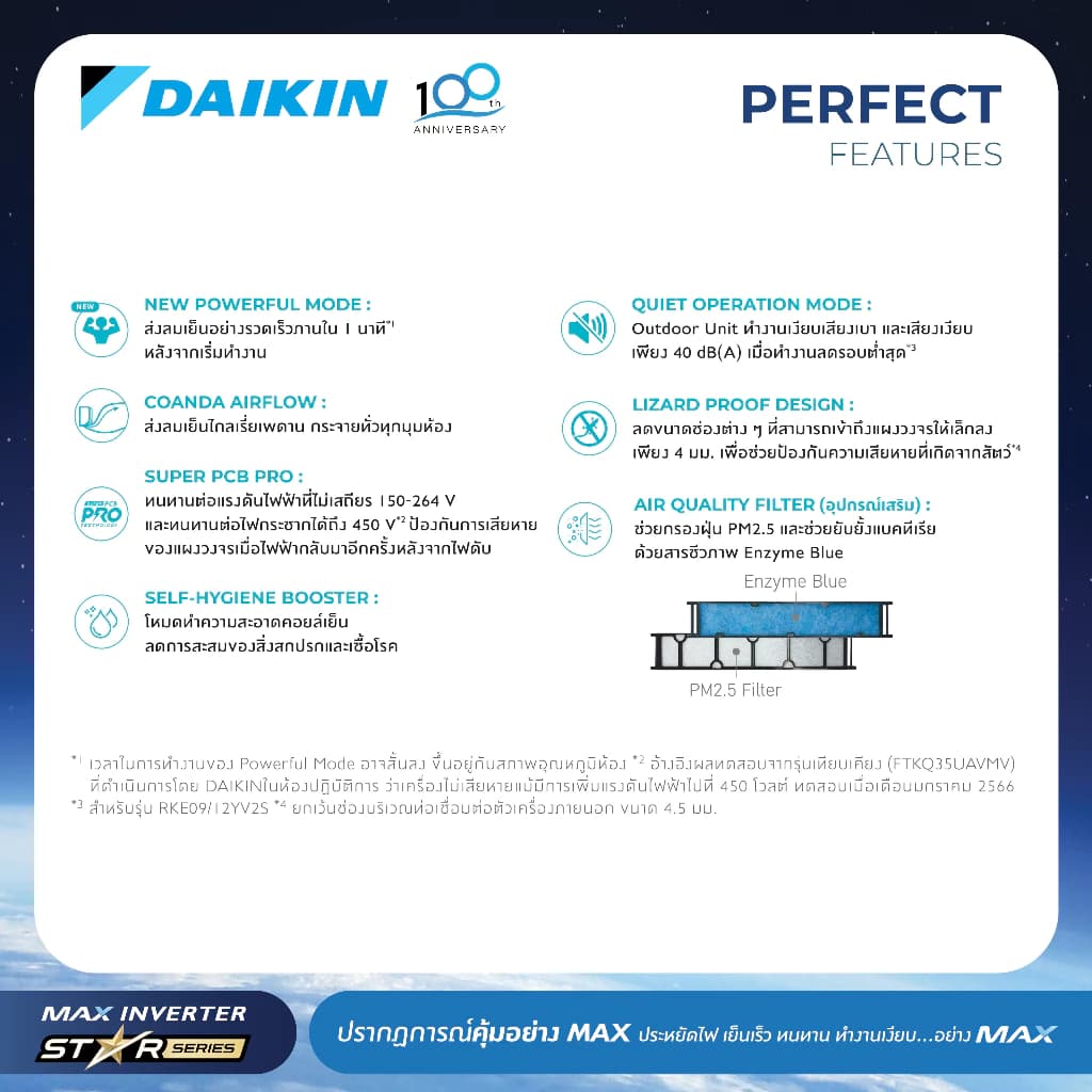 Daikin แอร์ไดกิ้น MAX INVERTER (STAR KE SERIES) FTKE-Y 9000-18000 BTU https://lnwchill.com