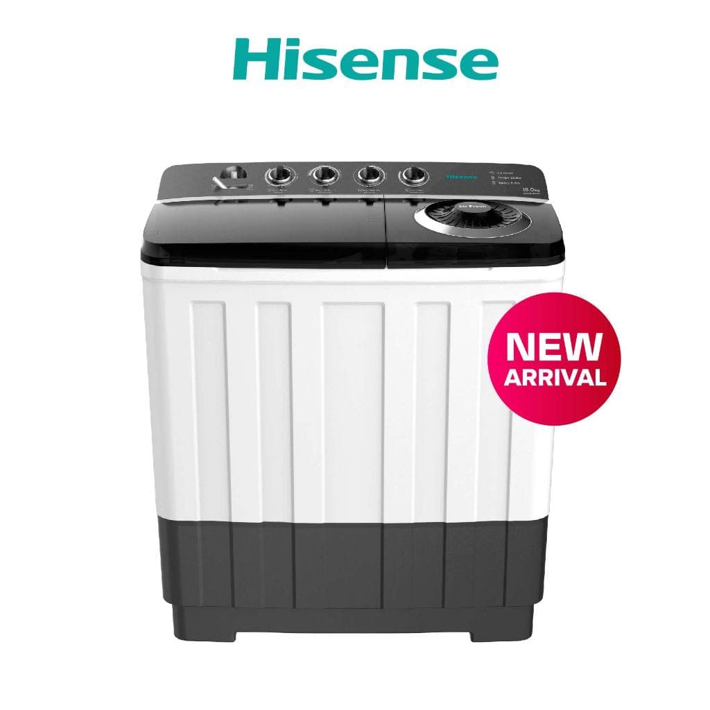 Hisense รุ่น WSRB1813UB เครื่องซักผ้าสองถังความจุ 18 กก สีขาว พลังซักสะอาดหมดจด ดีไซน์สวยทนทานประหยัดพลังงานตอบโจทย์ครอบครัวใหญ่ดูแลผ้าอย่างมืออาชีพ https://lnwchill.com