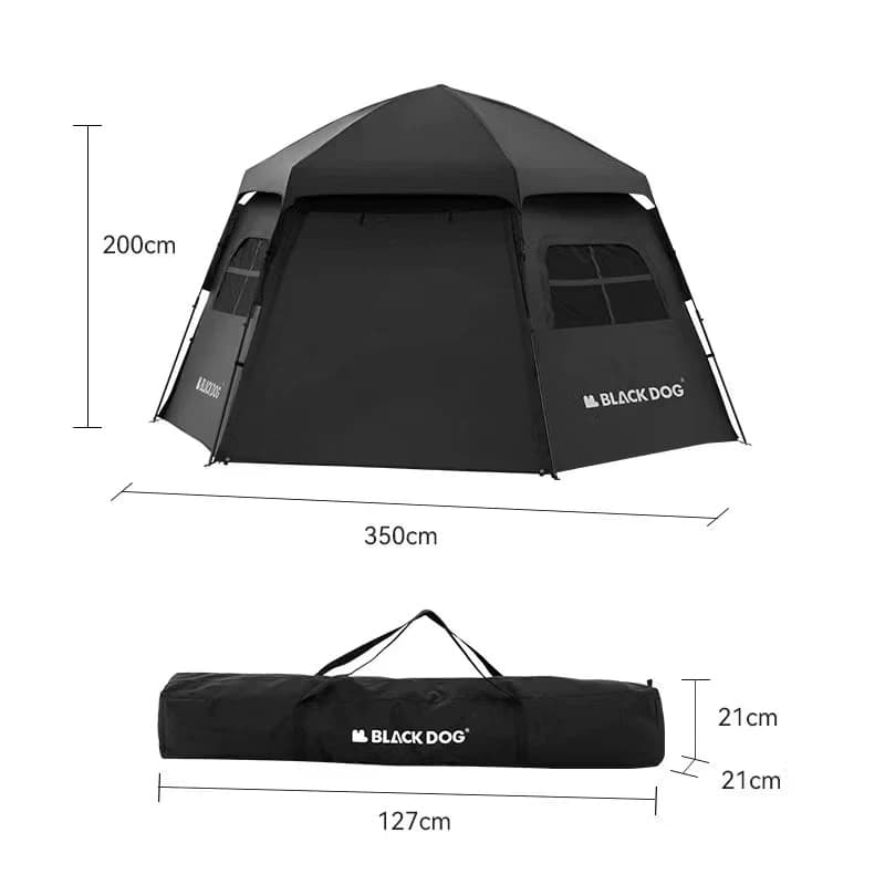 Blackdog Multiground Outdoor Camping เต็นท์หกเหลี่ยมกางอัตโนมัติ ระบายอากาศได้ดี กันแดดUPF50+ https://lnwchill.com