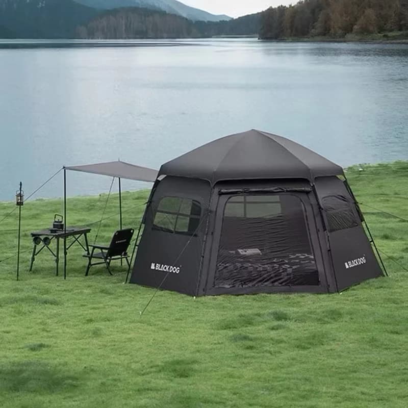 Blackdog Multiground Outdoor Camping เต็นท์หกเหลี่ยมกางอัตโนมัติ ระบายอากาศได้ดี กันแดดUPF50+ https://lnwchill.com