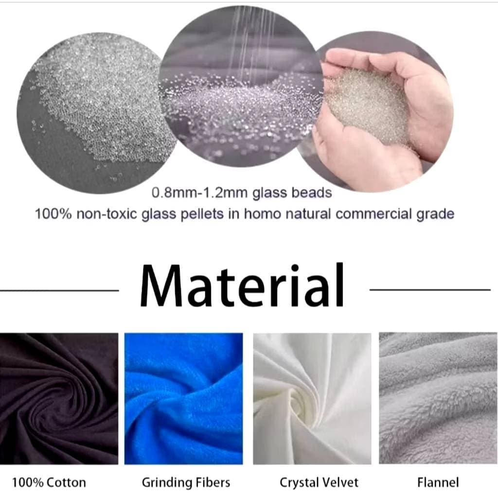 ผ้าห่มถ่วงน้ำหนัก สองด้าน นุ่มพิเศษ ขนาด 150x200cm ไส้เม็ดแก้ว ช่วยให้นอนหลับลึก https://lnwchill.com