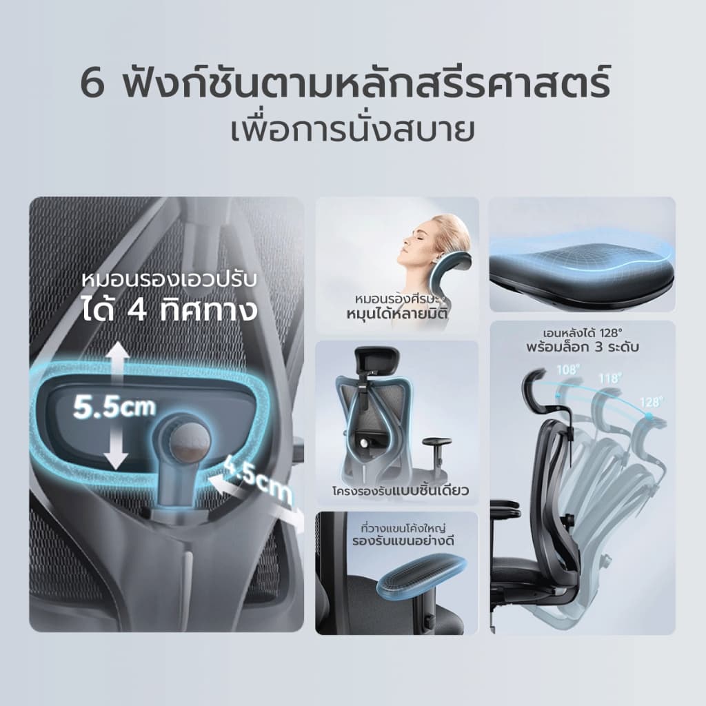 SIHOO รุ่น Smart M18 เก้าอี้สุขภาพปรับระดับได้ ฐานอลูมิเนียมขัดเงา พร้อม Lumbar Support ปรับได้ 2 ทิศทาง เพื่อการรองรับสรีระที่เหนือกว่าและลดแรงกดทับได้อย่างสมบูรณ์แบบ https://lnwchill.com