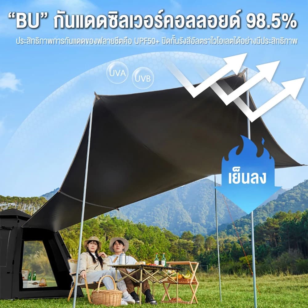 KEEPHIKE เต็นท์หกเหลี่ยมแบบอัตโนมัติ พกพาง่าย กางเร็วไม่ต้องต่อ สำหรับกลางแจ้งและตั้งแคมป์ https://lnwchill.com