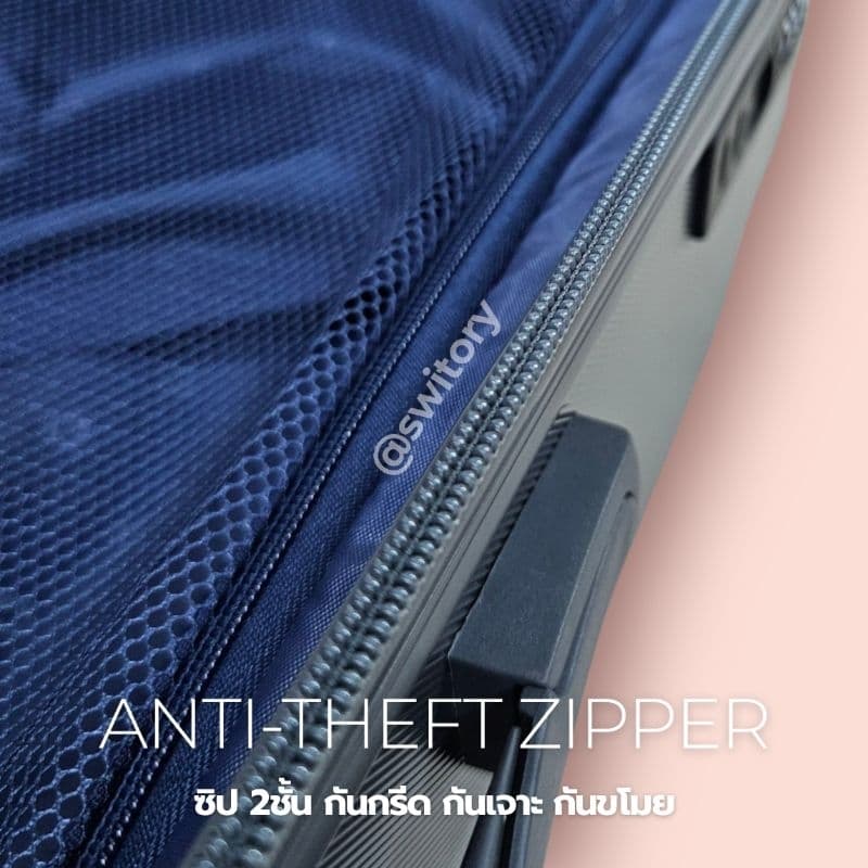 SWITORY รุ่น anti149 กระเป๋าเดินทาง PC 100% TSA Lock กันรอยขีดข่วน น้ำหนักเบา พร้อมซิป 2 ชั้นกันขโมย จุของทนทานทุกการเดินทาง https://lnwchill.com