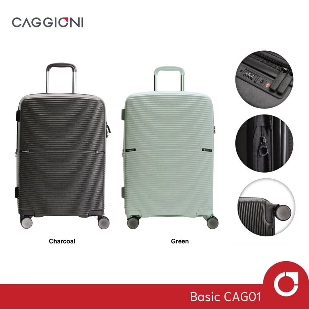 CAGGIONI รุ่น CAG01 กระเป๋าเดินทาง โพลีพร็อพไพลีน น้ำหนักเบาพิเศษ มีซิปขยายได้พร้อมรหัสล็อก TSA เพื่อความจุและความปลอดภัยสูงสุดในการเดินทางของคุณ https://lnwchill.com