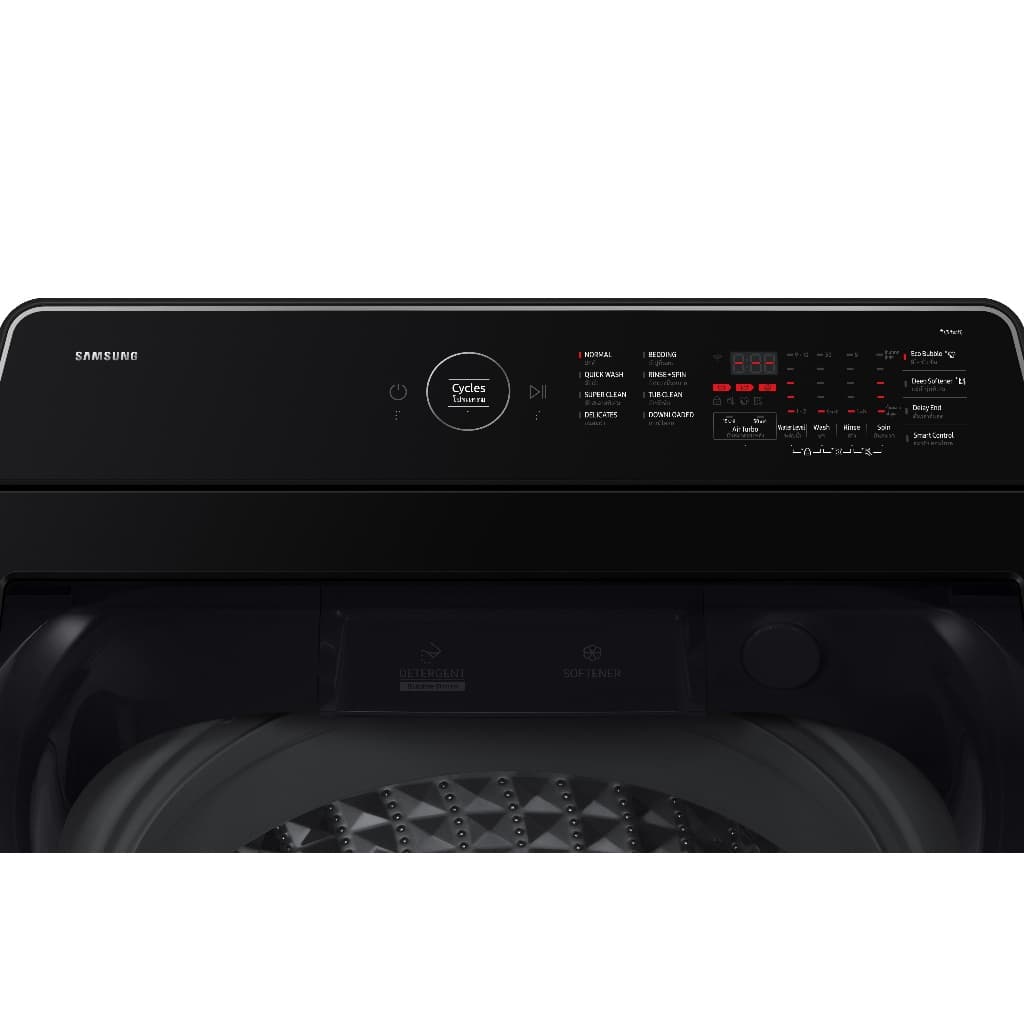 SAMSUNG รุ่น WA70F13E4CST เครื่องซักผ้าฝาบน Ecobubble 13 กก. สี Deep Charcoal เทคโนโลยี Digital Inverter ประหยัดพลังงาน ถนอมผ้าสะอาดล้ำลึกด้วยฟองละเอียด https://lnwchill.com