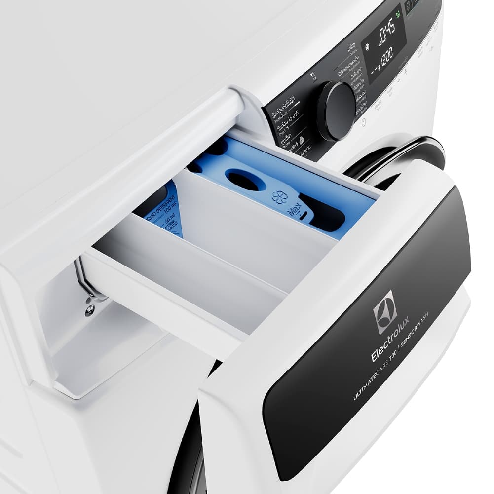 Electrolux รุ่น EWF1343R7WC เครื่องซักผ้าฝาหน้า 13 กก UltimateCare 700 เทคโนโลยี UltraMix ถนอมสีผ้าขจัดเชื้อโรคพร้อมติดตั้งฟรี สีขาวสะอาดตา https://lnwchill.com