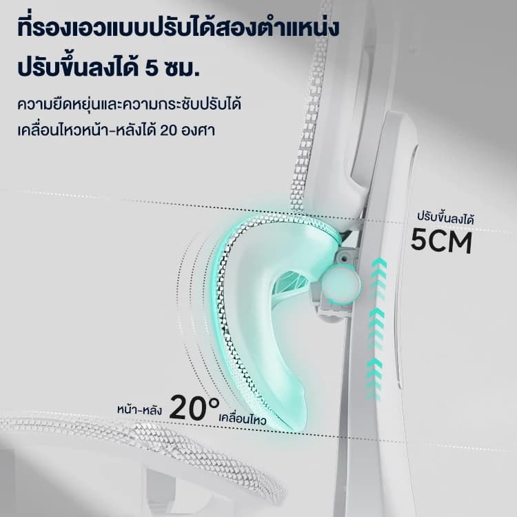 Kris E01 เก้าอี้เพื่อสุขภาพ ดีไซน์ตามหลักสรีรศาสตร์ เก้าอี้สีเทา ระบายอากาศดีเยี่ยม เก้าอี้นั่งทำงาน Ergonomic https://lnwchill.com