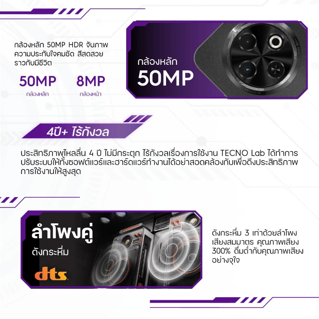 TECNO Spark 30C (6+128) | 5000mAh Fast Charge18W| 6.67" 120Hz| 50MP| รับประกัน 13 เดือน https://lnwchill.com