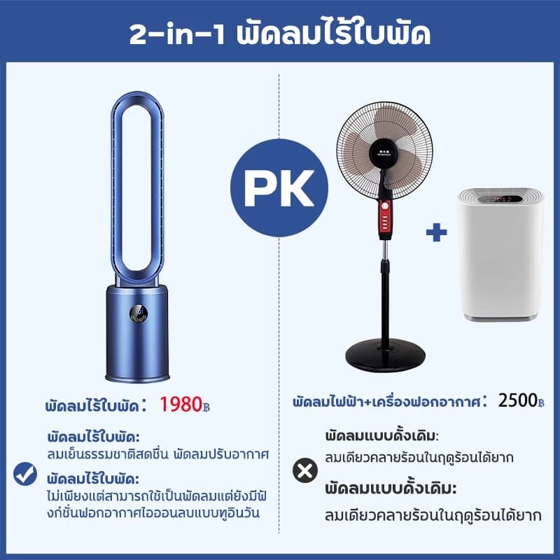 Philips Hatari รุ่น พัดลมไร้ใบพัดฟอกอากาศ สูง 98CM ควบคุมด้วยรีโมท ลมเทอร์โบชาร์จเย็นทั่วถึง https://lnwchill.com