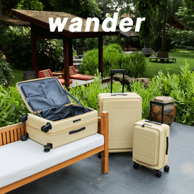 Wander รุ่น Open Front Luggage กระเป๋าเดินทางเปิดหน้า ล้อลื่น Hinomoto ขนาด 25/28 นิ้ว วัสดุ Polycarbonate แข็งแรง ทนทาน น้ำหนักเบา