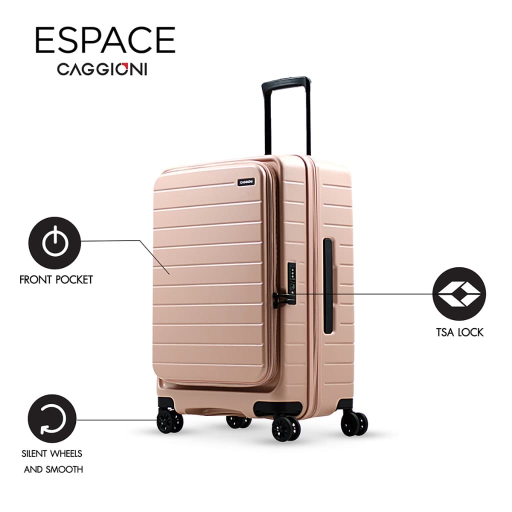 Caggioni รุ่น N20022 กระเป๋าเดินทาง PC 100% สีเทา ดีไซน์เปิดฝาหน้าสุดสะดวก ประหยัดพื้นที่ใช้สอย หยิบสัมภาระง่ายดาย ตอบโจทย์ทุกการเดินทางของคุณ https://lnwchill.com