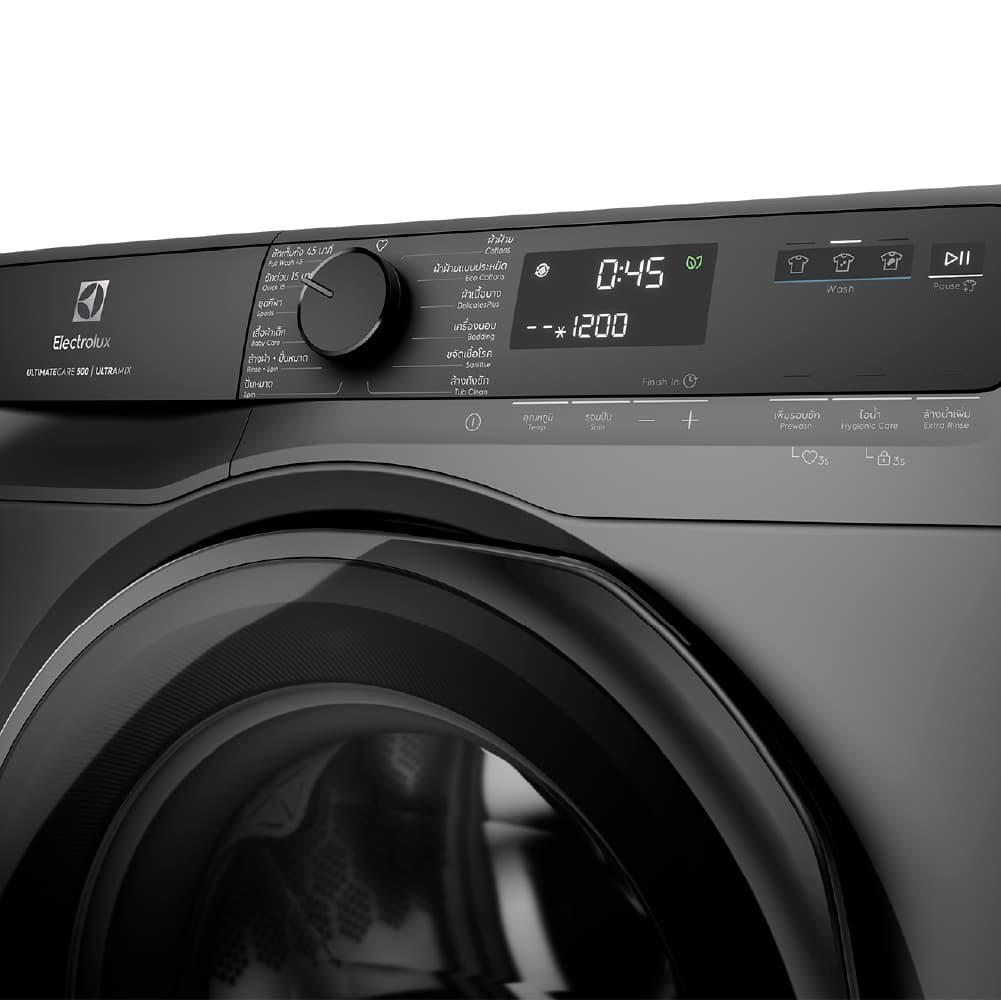 Electrolux รุ่น EWF9023P5SC เครื่องซักผ้าฝาหน้า 9 กก UltimateCare 500 สีเทาเข้ม เทคโนโลยี UltraMix ถนอมผ้าขจัดเชื้อโรค ติดตั้งฟรี https://lnwchill.com