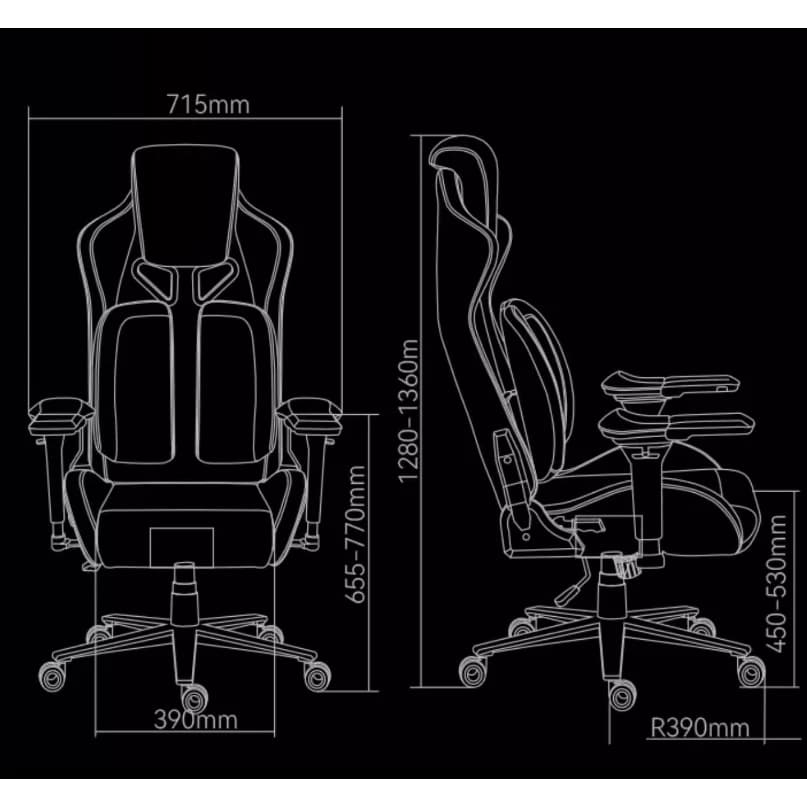GAMEFORGE เก้าอี้เกมมิ่งเพื่อสุขภาพ เก้าอี้เล่นเกม Gaming Chair รุ่น Commander Throne เก้าอี้สีดำ รับน้ำหนักสูงสุดถึง 130 กก. รับประกัน 5 ปี 5-YEAR WARRANTY https://lnwchill.com