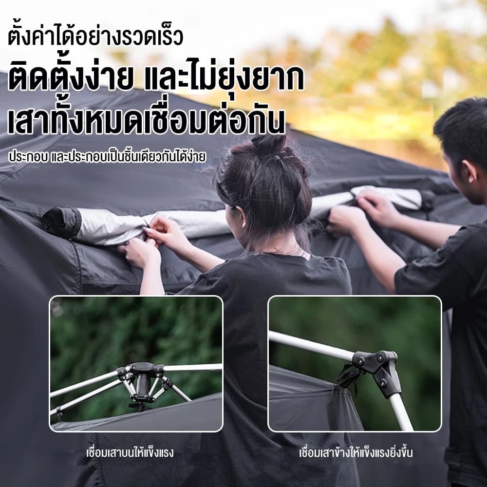 KEEPHIKE เต็นท์สันเขา แบบอัตโนมัติ เต็นท์ครอบครัว สองห้องนอนและห้องโถง สำหรับตั้งแคมป์กลางแจ้ง https://lnwchill.com